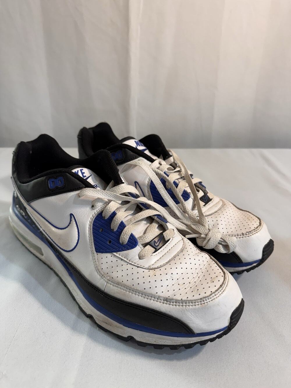 VTG Nike Air Max Wright, 317551-125, White/Blue/Black, Mens Streetwear Size 13